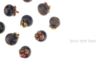 mangosteen isolated on white background