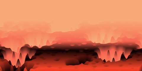 paisaje abstracto de montañas estilo volcan © Rodolfo