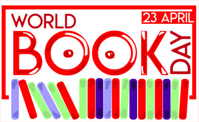 world book day 23 april vector illustration books