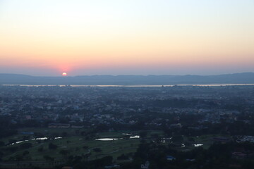Coucher de soleil à Mandalay, Myanmar