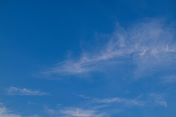 Blue sky with white clouds.