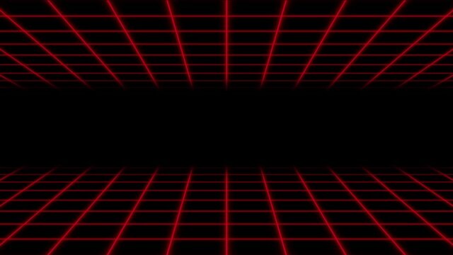 Futuristic Red Grid stage Table Line