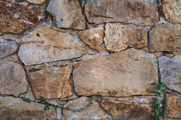 Old natural stone wall