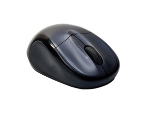 Wireless computer mouse isolated on white background.	