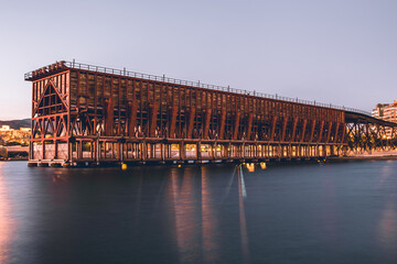 El Cable Ingles, also called Cargadero de Mineral, in Almeria: a structure that represents the iron...
