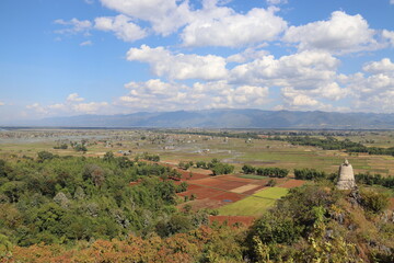 Fototapeta premium Paysage rural au lac Inle, Myanmar 