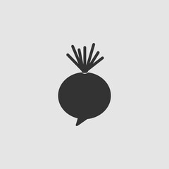 Beet icon flat.