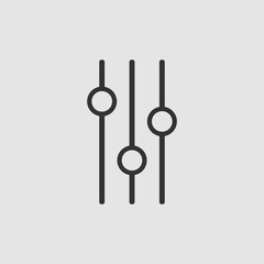 Equalizer icon flat.