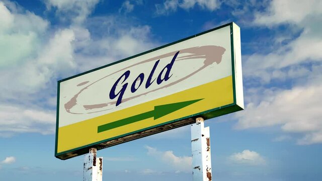Street Sign the Way to Gold