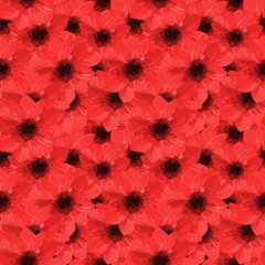 Obraz premium Seamless pattern of asters. Seamless floral pattern of gouache paints. Beautiful original pattern for design and decoration