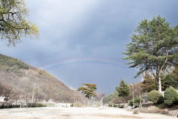 풍경, 사진, 달, 도로,