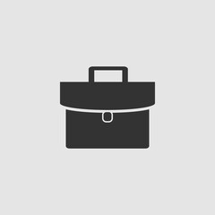 Briefcase icon flat.