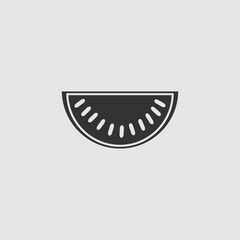 Watermelon icon flat.