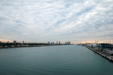 Miami Main Channel At Dawn