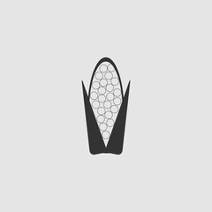 Corn icon flat.
