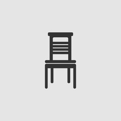 Chair icon flat.