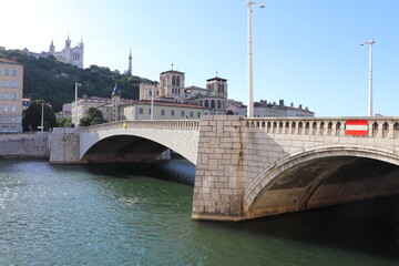 Le pont Bonaparte sur la rivière Saône à Lyon, ville de Lyon, département du Rhône, France