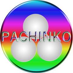 パチンコという英文字のあるアイコン！