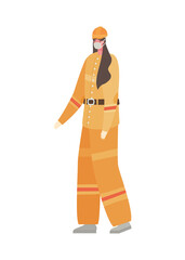 Female constructer with mask vector design