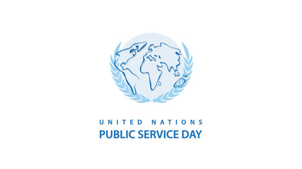 United Nations Public Service Day. Vector illustration