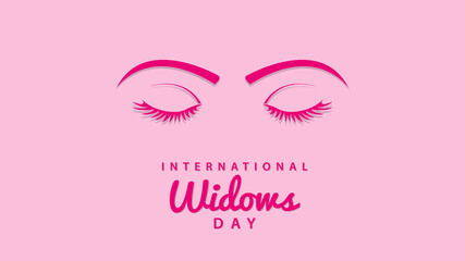 International Widows' Day. Vector illustration
