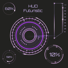 Futuristic graphic user interface. Abstract future, concept vector futuristic blue virtual graphic touch user interface HUD.