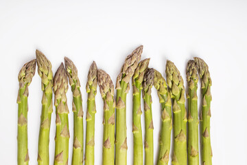 Bunch of fresh green asparagus spears