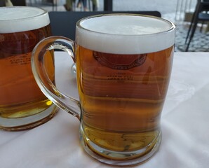 Jarra de Cerveza servida en una terraza de Madrid