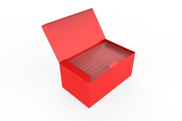 small Medical Face Masks boxes in side the big box. 3d illustration