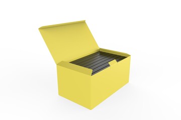 small Medical Face Masks boxes in side the big box. 3d illustration