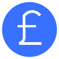 Fototapeta premium Sterling icon, symbol, blue, Vector