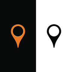 abstract logo placemark or location pointer on the map