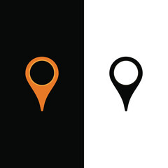 abstract logo placemark or location pointer on the map