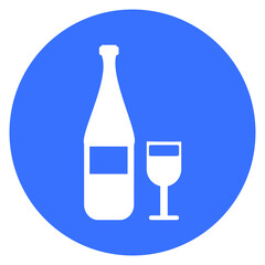 Drink sign, symbol, blue, Vector