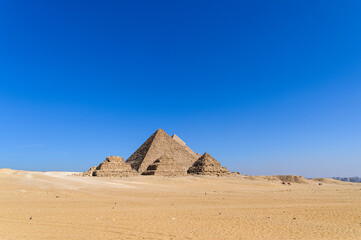 Great Pyramid of Giza- The Pyramids of Menkaure- Khafre and Khufu- Giza Necropolis- Unesco World Heritage List 1979- Egypt- Egyptian civilisation- Old Kingdom- Dynasty IV