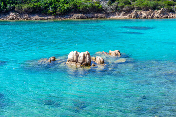 Turquoise sea (La Maddalena, Olbia-Tempio, Sardinia, Italy).
