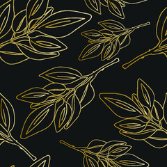 Botanical seamless vector pattern