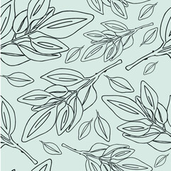Botanical seamless vector pattern