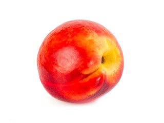 Fresh organic peach isolated on white background