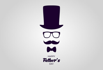 Greeting card template for Father Day. Vector illustration EPS 10