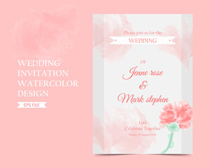 Editable vector wedding invitation templates set with orchid flowers, design for wedding ceremony, can be used for cosmetics, beauty salon