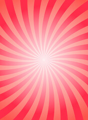 Sunlight spiral abstract background. Red swirl burst background.