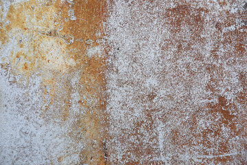 texture  of rusty metal with silver paint