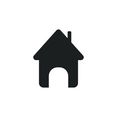 Flat style house icon, logo, emblem vector illustration