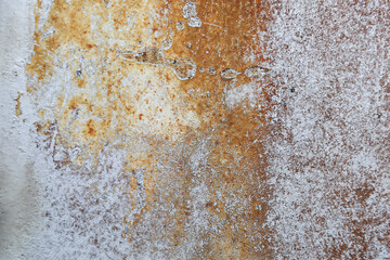 texture  of rusty metal with silver paint