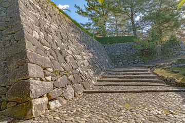 伊賀上野城 筒井城跡の石垣