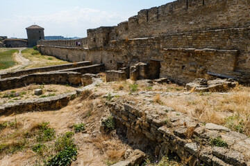 view to Akkerman fortress which is on the bank of the Dniester estuary, in Odessa region.