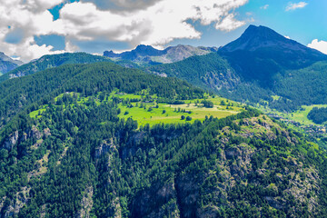 View of a plateau in Valtournenche (Aosta, Italy).