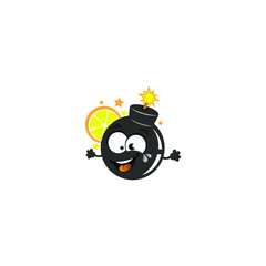 bomb fruit logo pattern for fruit sweets