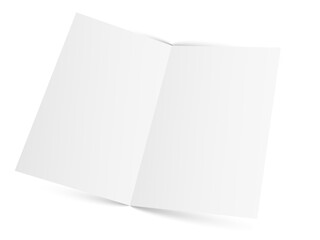 Blank white zigzag folded paper.